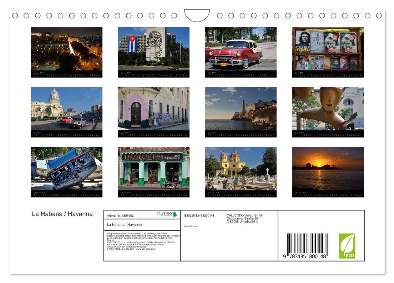 Bild: 9783435800148 | La Habana / Havanna (Wandkalender 2025 DIN A4 quer), CALVENDO...