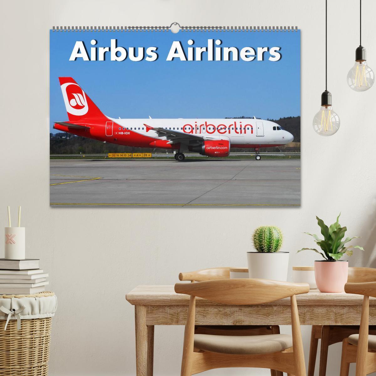 Bild: 9783435122653 | Airbus Airliners (Wandkalender 2025 DIN A2 quer), CALVENDO...