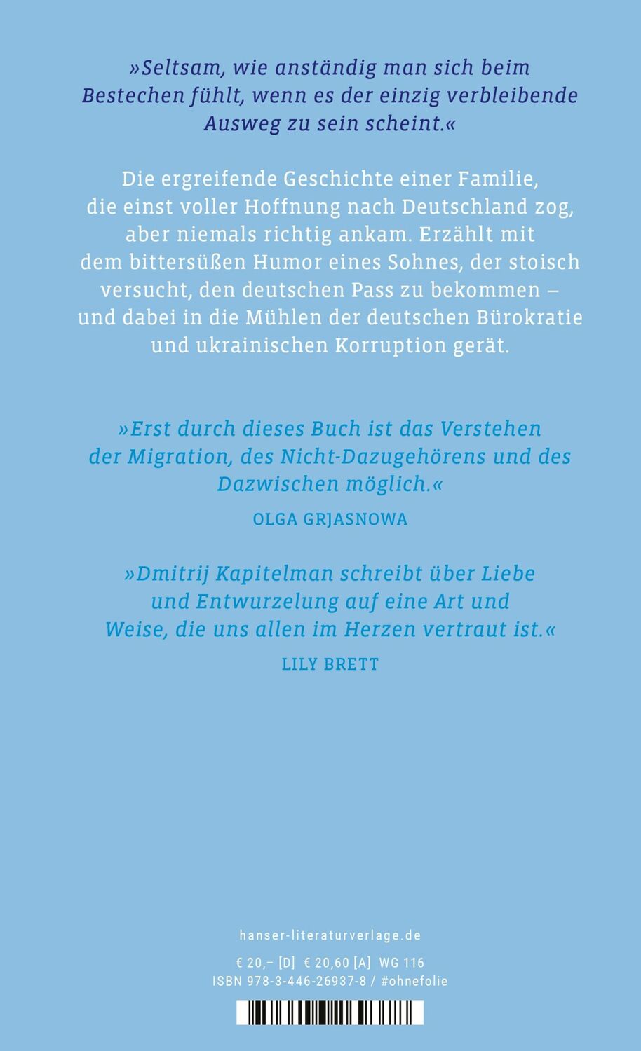 Bild: 9783446269378 | Eine Formalie in Kiew | Dmitrij Kapitelman | Buch | 176 S. | Deutsch