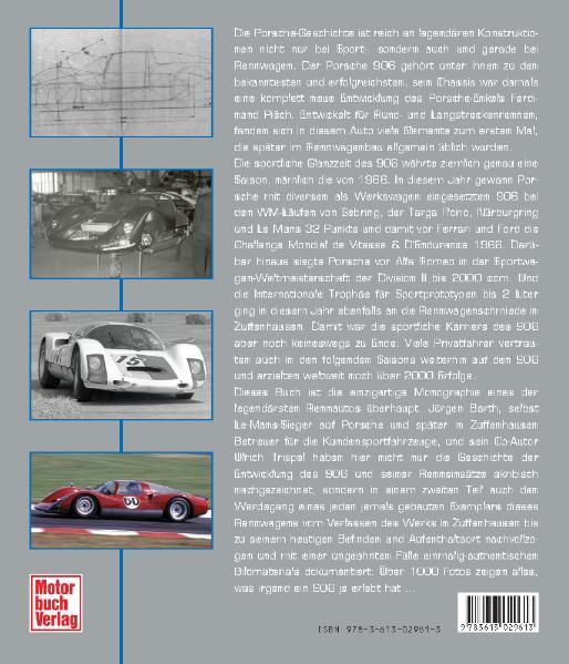 Rückseite: 9783613029613 | Porsche 906 | Jürgen Barth (u. a.) | Buch | 448 S. | Deutsch | 2008