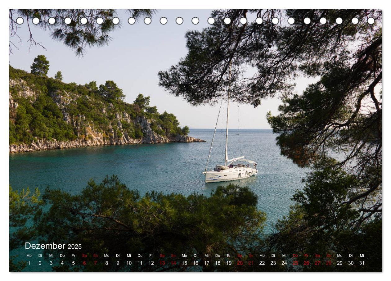 Bild: 9783435148783 | Segeln in Kroatien (Tischkalender 2025 DIN A5 quer), CALVENDO...