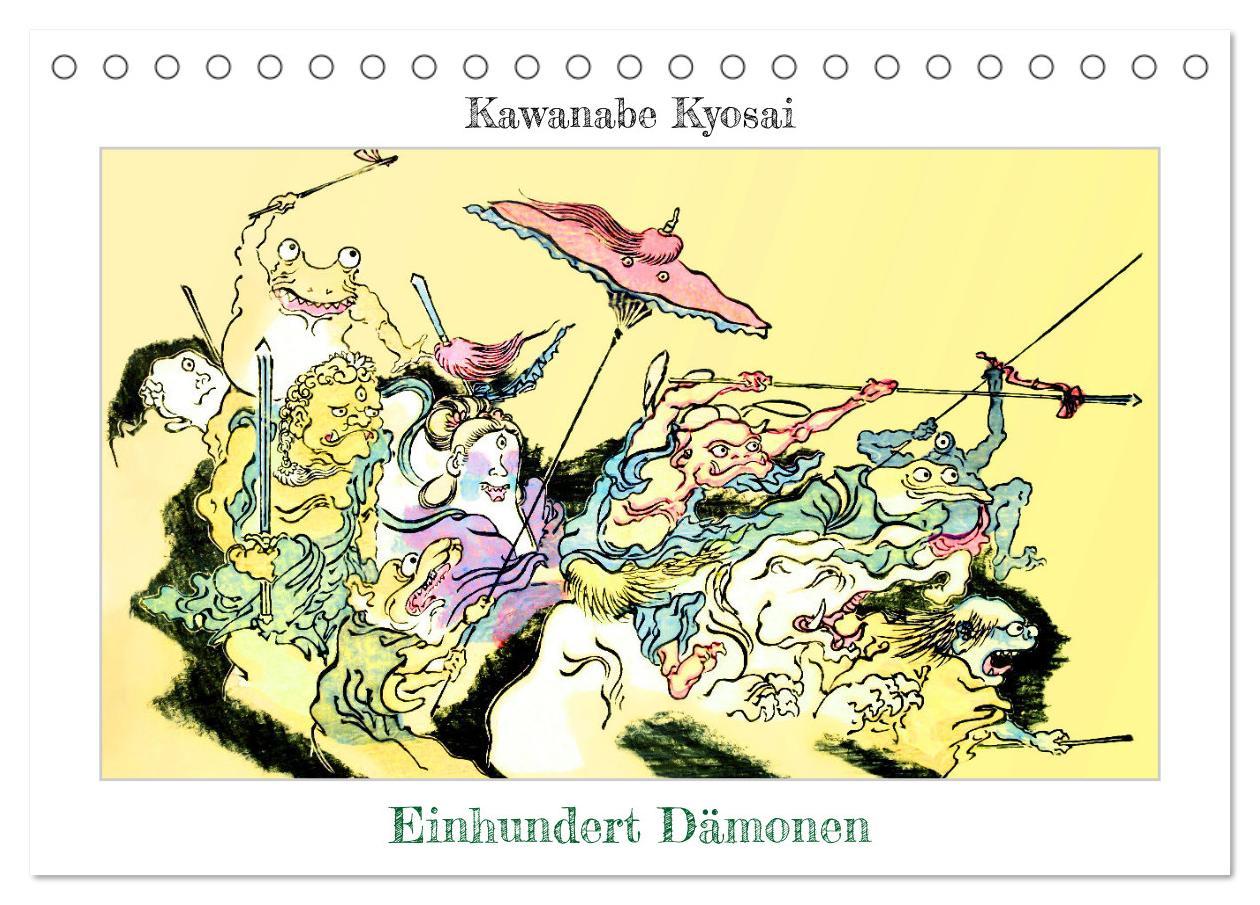 Cover: 9783383864346 | Kawanabe Kyosai: Einhundert Dämonen (Tischkalender 2025 DIN A5...