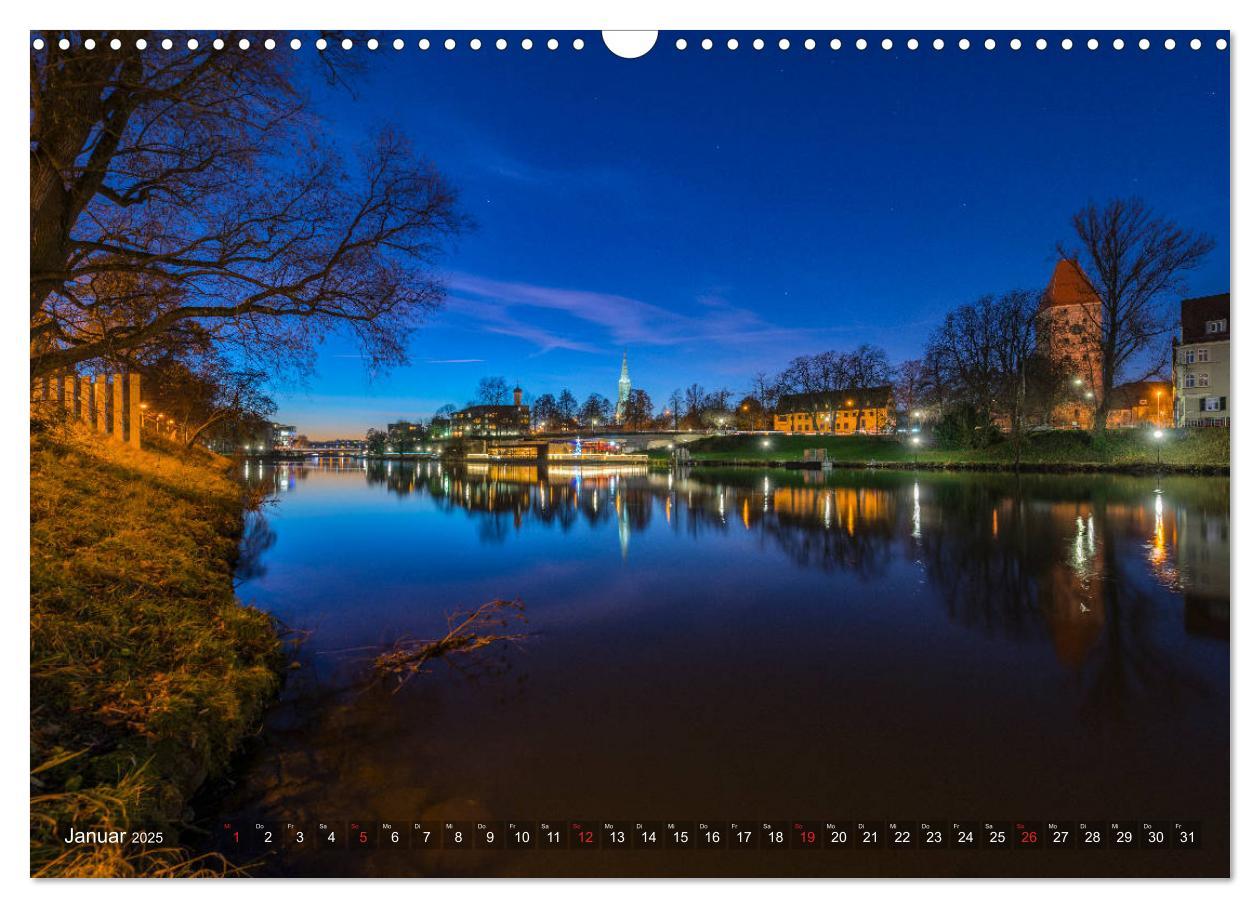 Bild: 9783435286416 | Ulm für Nachtspatzen (Wandkalender 2025 DIN A3 quer), CALVENDO...