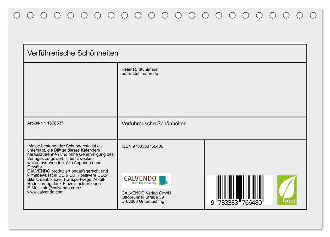 Bild: 9783383766480 | Verführerische Schönheiten (Tischkalender 2025 DIN A5 quer),...