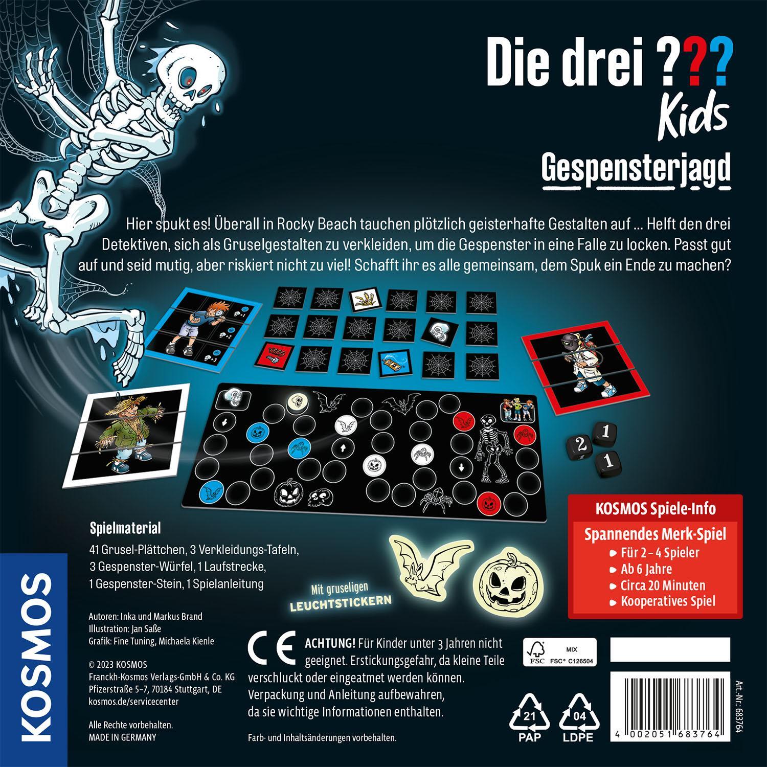 Rückseite: 4002051683764 | Die drei ??? Kids - Gespensterjagd | Spiel | Inka Brand (u. a.) | 2024