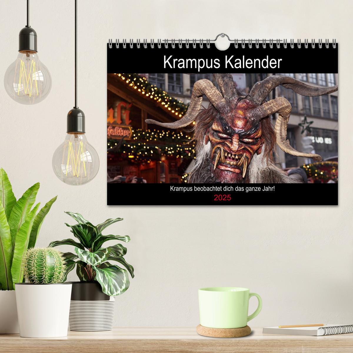 Bild: 9783435175390 | Krampus Kalender 2025 (Wandkalender 2025 DIN A4 quer), CALVENDO...