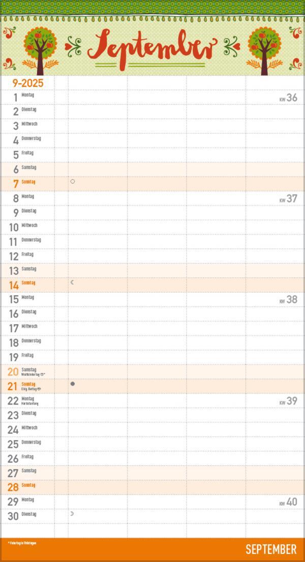 Bild: 9783731877080 | Familienplaner Vintage Zetteltasche 2025 | Verlag Korsch | Kalender