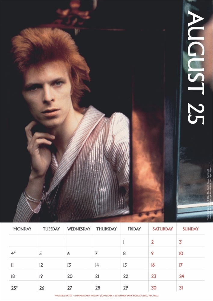 Bild: 9783840196713 | David Bowie Posterkalender 2025 | Kalender | Spiralbindung | 14 S.