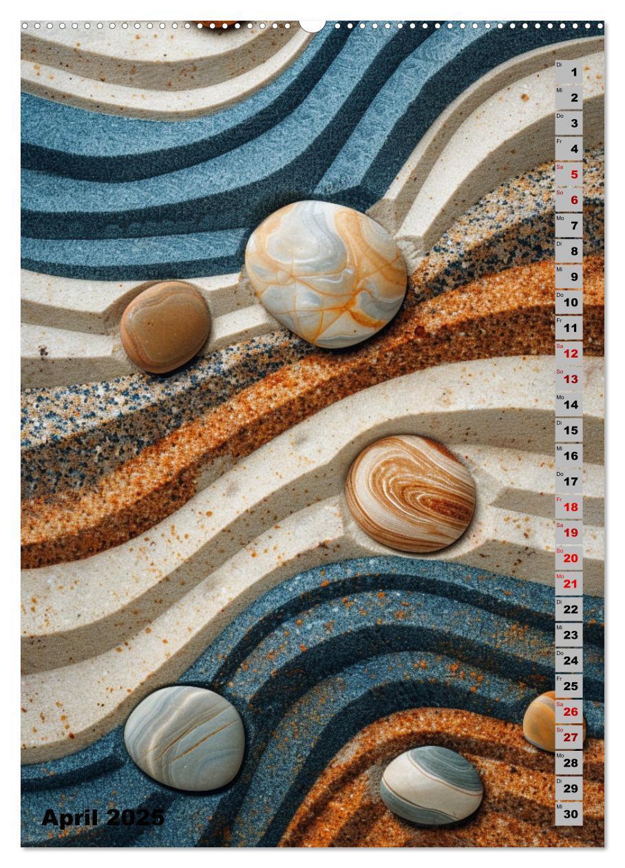 Bild: 9783457131053 | Zen aus Sand (Wandkalender 2025 DIN A2 hoch), CALVENDO Monatskalender