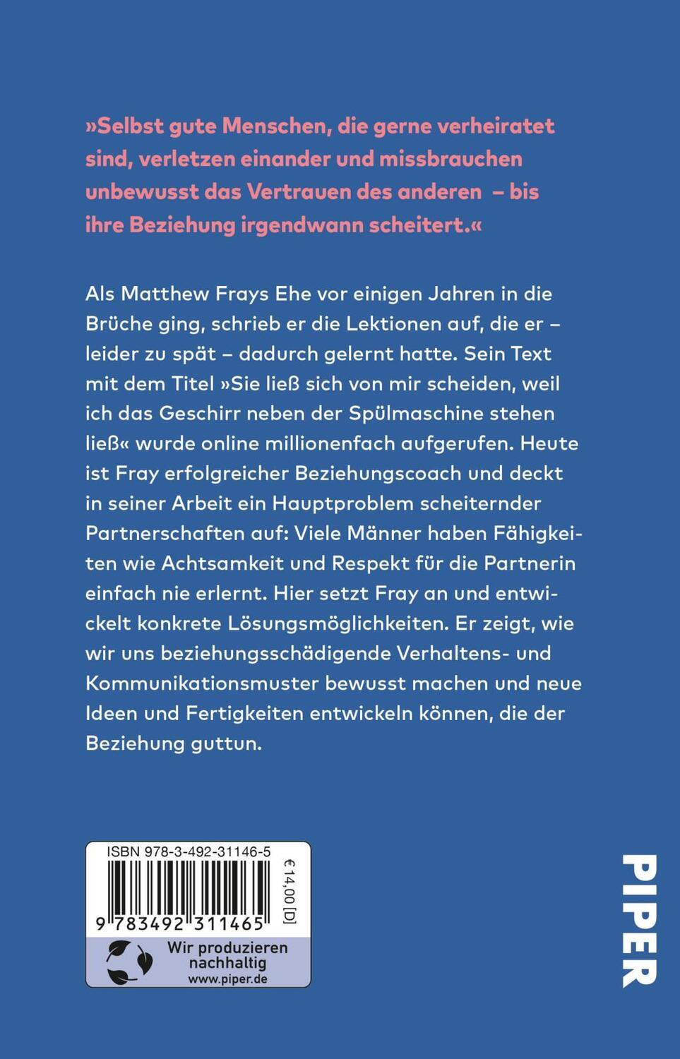 Rückseite: 9783492311465 | Dieses Buch rettet deine Beziehung | Matthew Fray | Taschenbuch | 2023