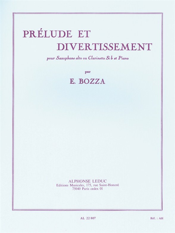 Cover: 9790046228070 | Prélude et divertissement pour saxophone alto ou clarinette sib et...