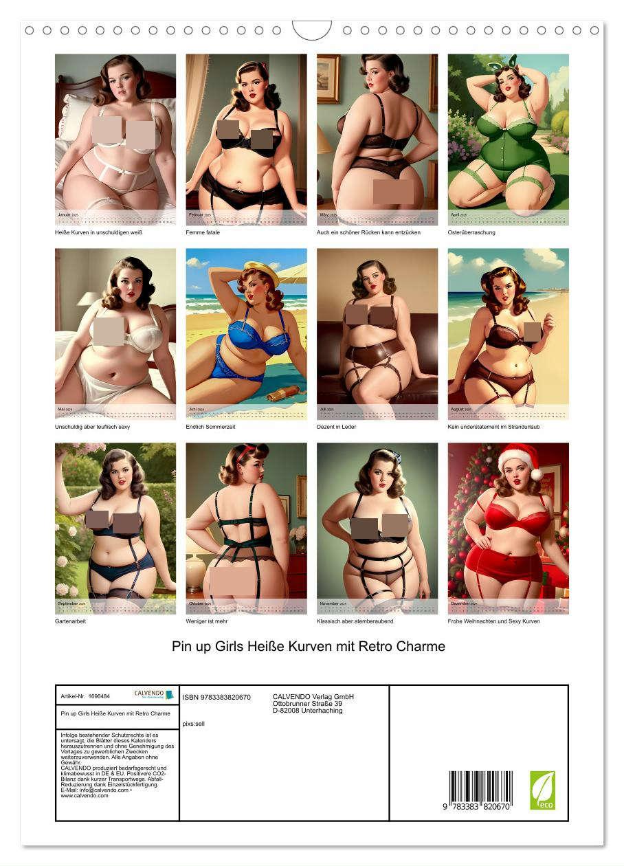 Bild: 9783383820670 | Pin up Girls Heiße Kurven mit Retro Charme (Wandkalender 2025 DIN...