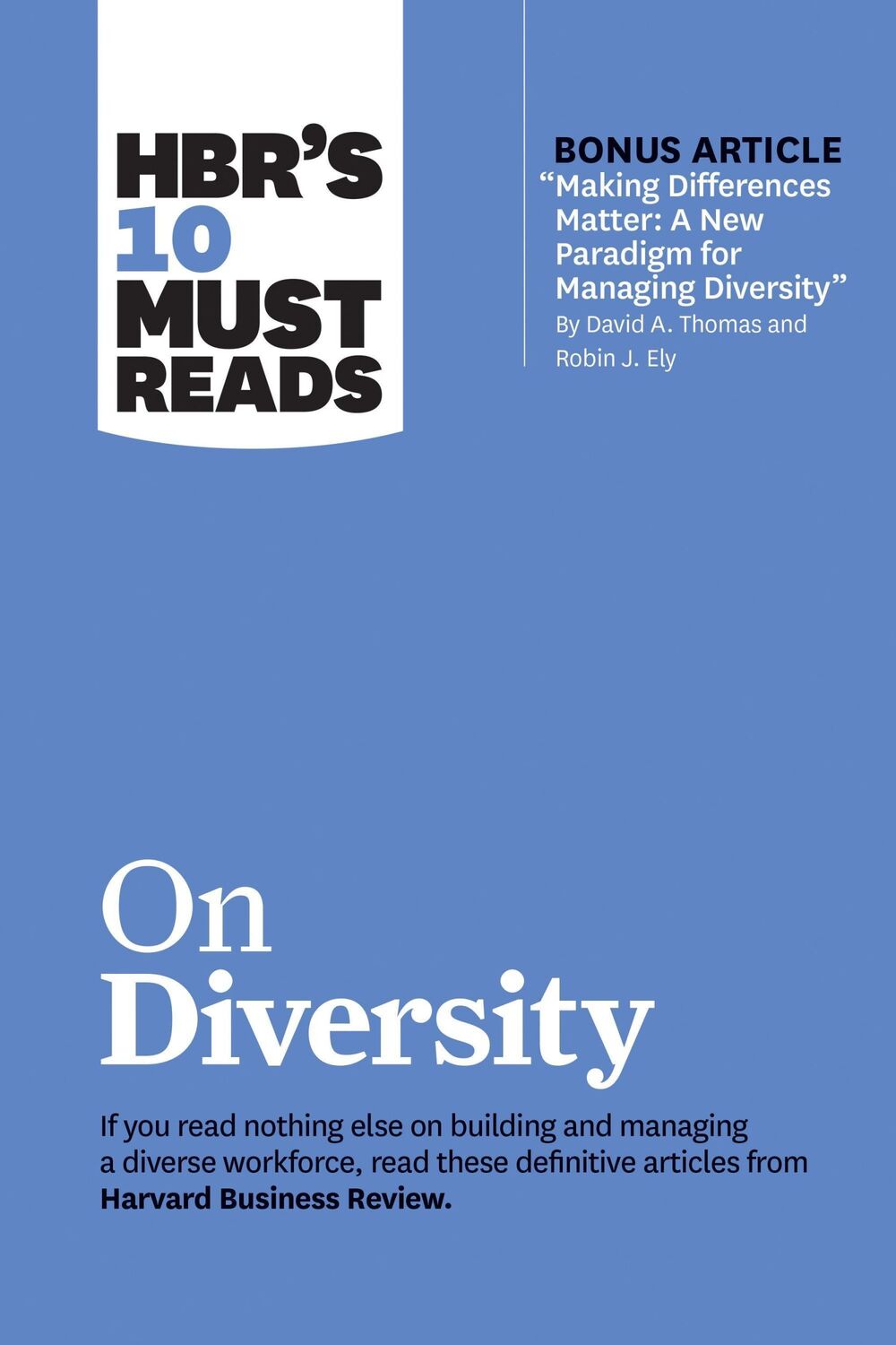 Cover: 9781633697720 | HBR's 10 Must Reads on Diversity (with bonus article "Making...