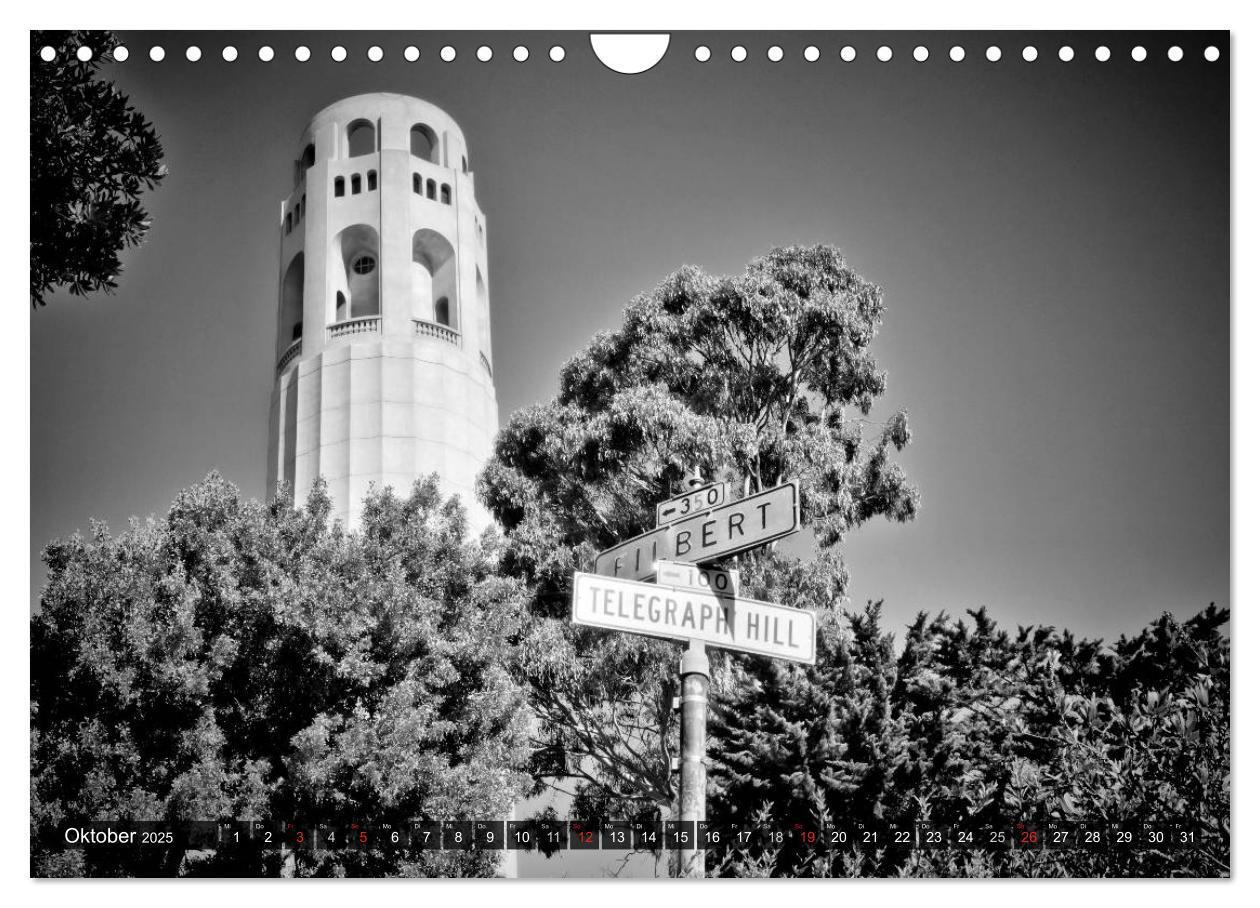 Bild: 9783435581368 | SAN FRANCISCO Monochrome Ansichten (Wandkalender 2025 DIN A4 quer),...