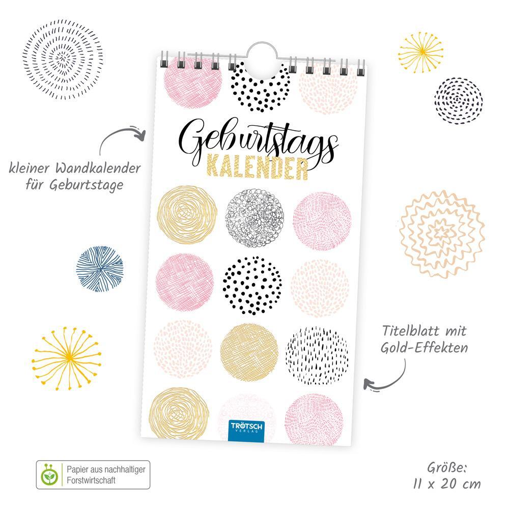 Bild: 9783965524019 | Trötsch Geburtstagskalender Glamour | Kalender | Geburtstagskalender