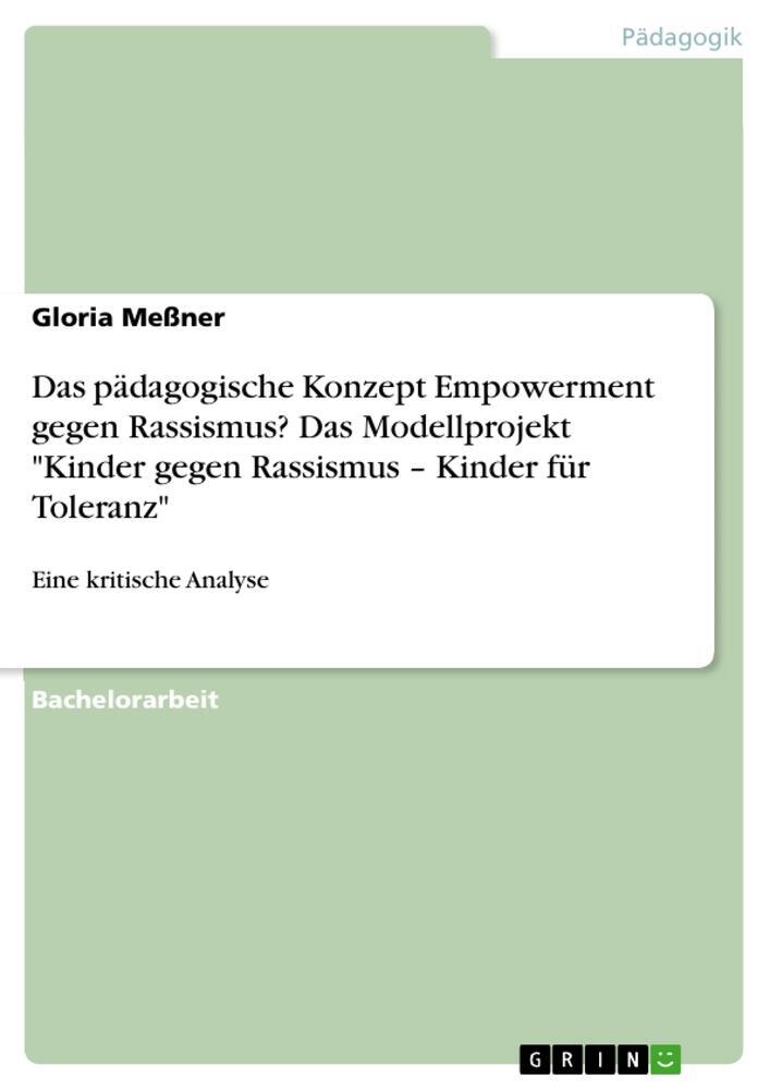 Cover: 9783346845672 | Das pädagogische Konzept Empowerment gegen Rassismus? Das...