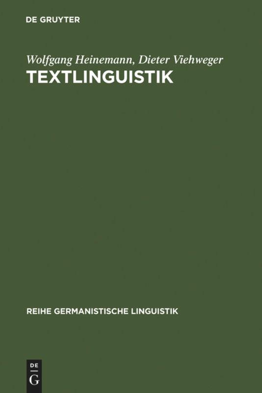 Cover: 9783484311152 | Textlinguistik | eine Einführung | Dieter Viehweger (u. a.) | Buch