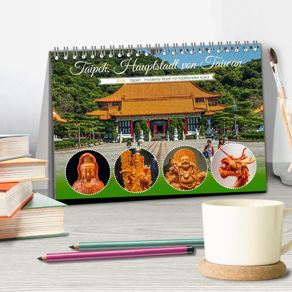 Bild: 9783383911590 | Taipeh, Hauptstadt von Taiwan (Tischkalender 2025 DIN A5 quer),...