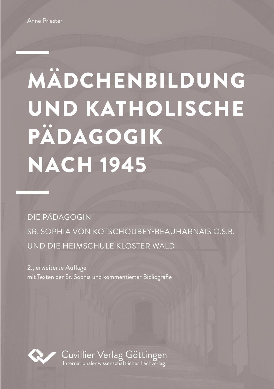 Cover: 9783736998230 | Mädchenbildung und Katholische Pädagogik nach 1945 | Anne Priester