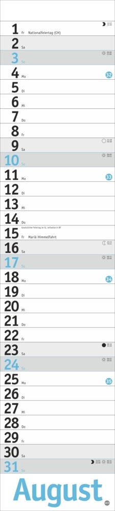 Bild: 9783756408429 | Langplaner, hellblau 2025 | Kalender | Spiralbindung | 13 S. | Deutsch