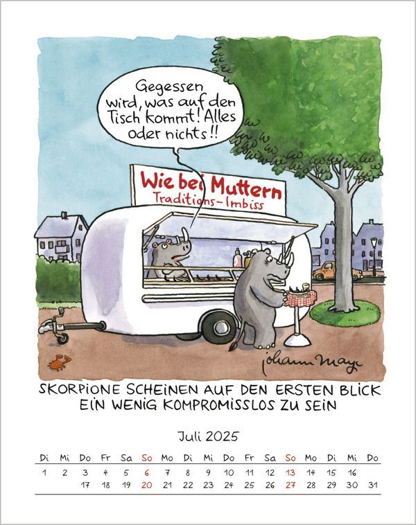 Bild: 9783731876694 | Skorpion 2025 | Korsch Verlag | Kalender | Spiralbindung | 13 S.