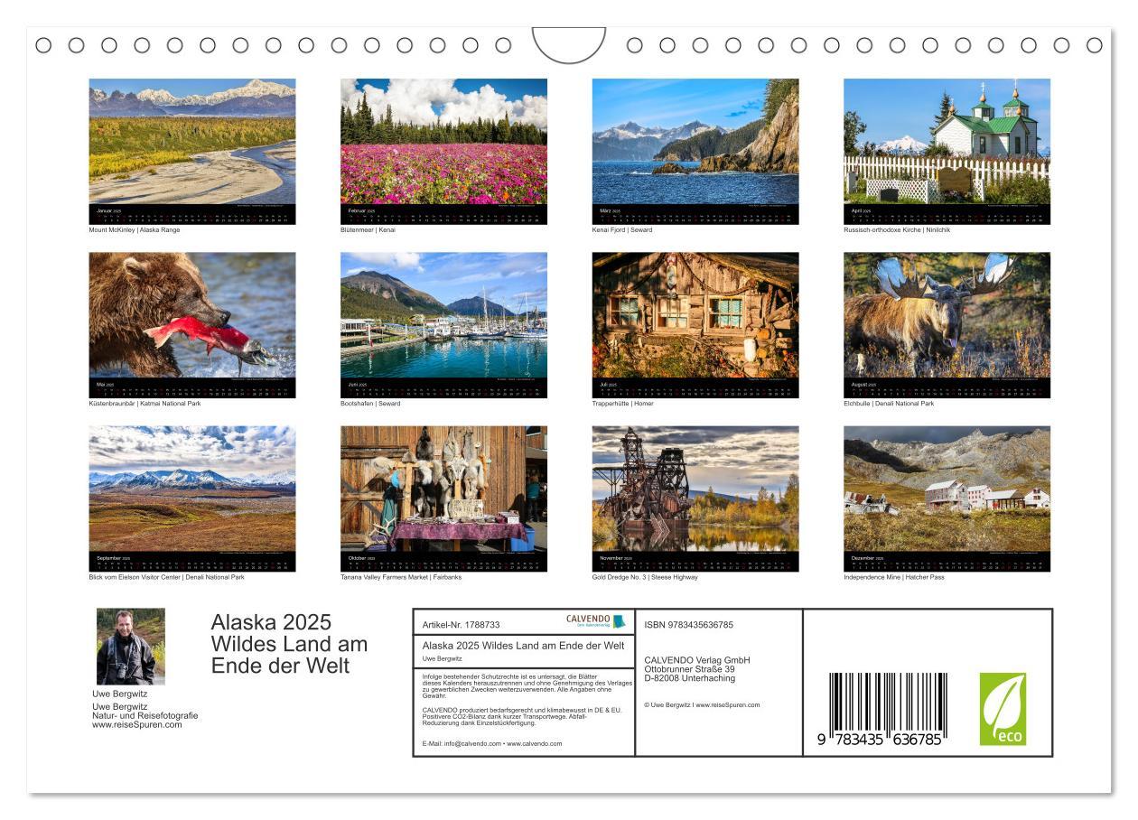 Bild: 9783435636785 | Alaska 2025 Wildes Land am Ende der Welt (Wandkalender 2025 DIN A4...