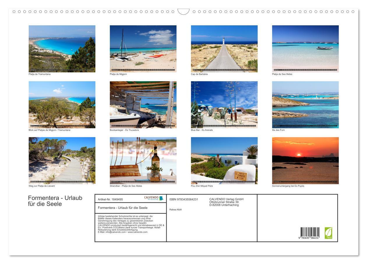 Bild: 9783435564231 | Formentera - Urlaub für die Seele (Wandkalender 2025 DIN A2 quer),...