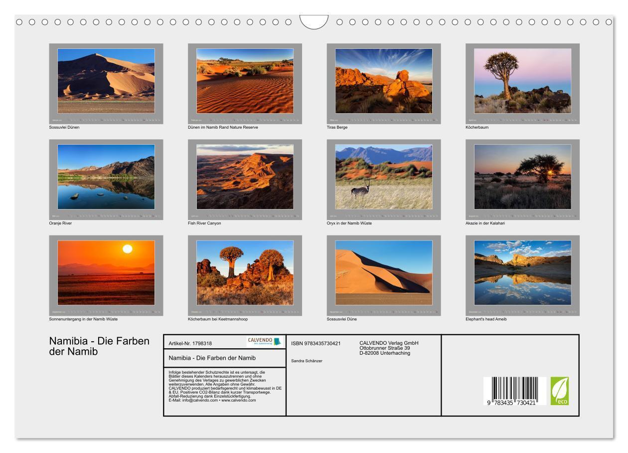 Bild: 9783435730421 | Namibia - Die Farben der Namib (Wandkalender 2025 DIN A3 quer),...