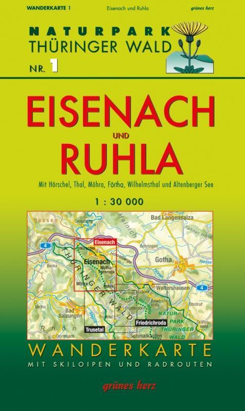 Cover: 9783866363014 | Wanderkarte Eisenach und Ruhla 1:30 000 | (Land-)Karte | Deutsch