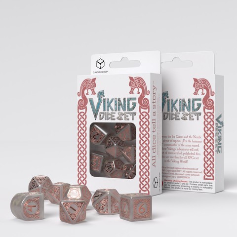 Cover: 5907699496518 | Viking Modern Dice Set: Niflheim | Q-workshop | EAN 5907699496518