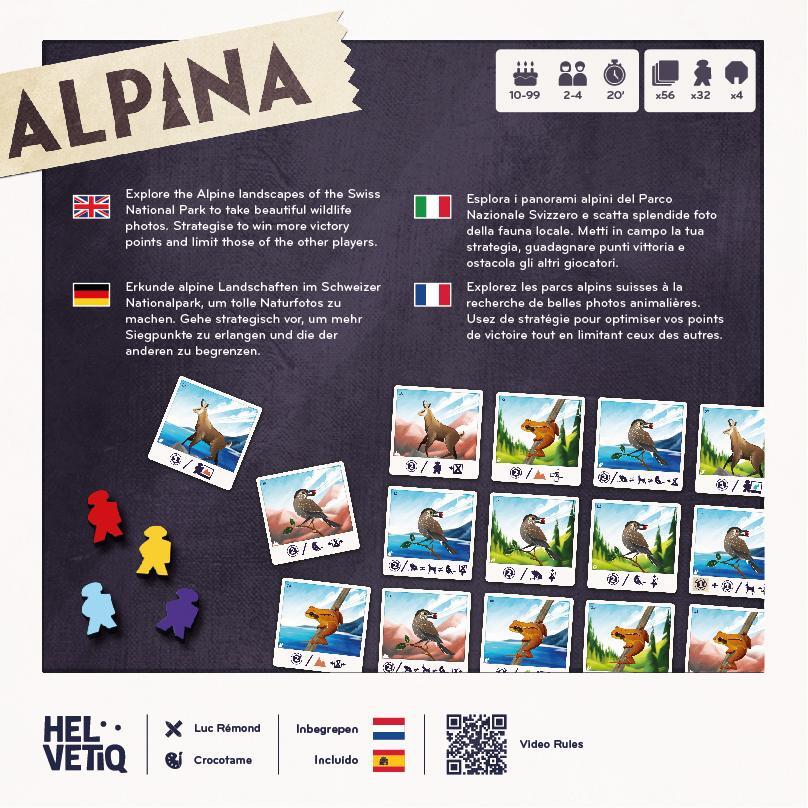 Rückseite: 7640139533401 | Alpina | Luc Rémond | Spiel | Deutsch | 2024 | Helvetiq