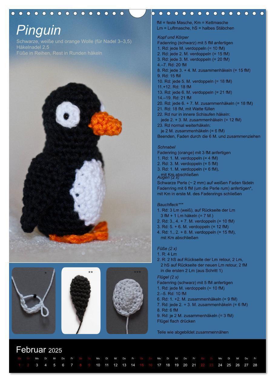 Bild: 9783435993680 | Amigurumi - Häkelideen mit Anleitung (Wandkalender 2025 DIN A3...