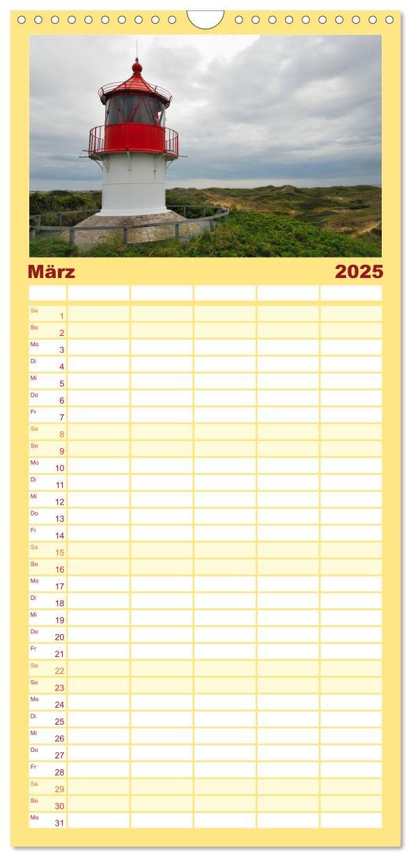 Bild: 9783457118023 | Familienplaner 2025 - Amrum mit 5 Spalten (Wandkalender, 21 x 45...