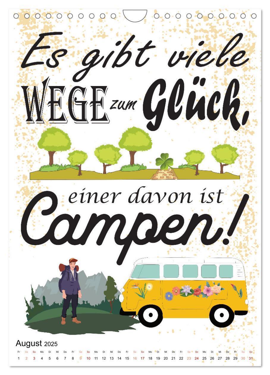 Bild: 9783435889983 | CampingSprüche (Wandkalender 2025 DIN A4 hoch), CALVENDO...