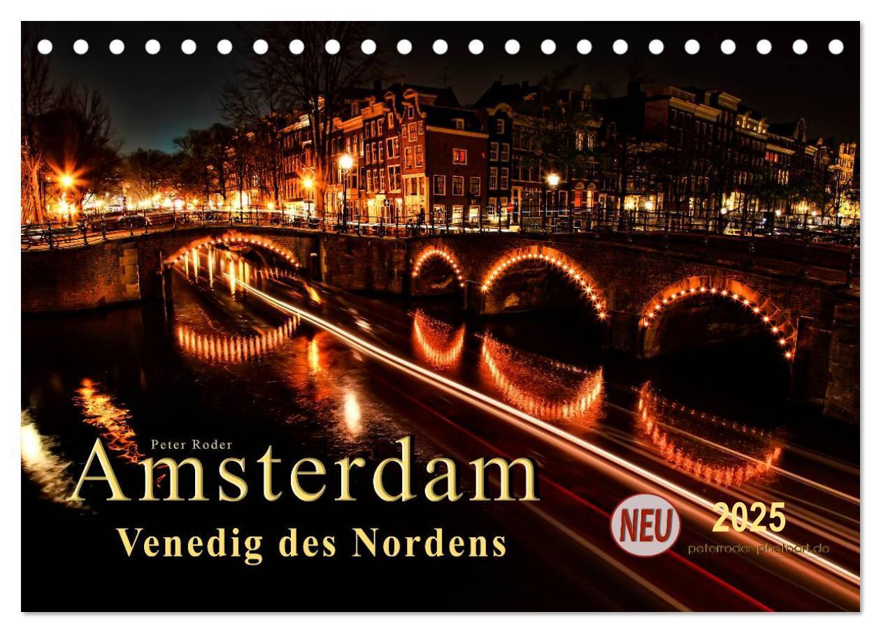 Cover: 9783435499489 | Amsterdam - Venedig des Nordens (Tischkalender 2025 DIN A5 quer),...