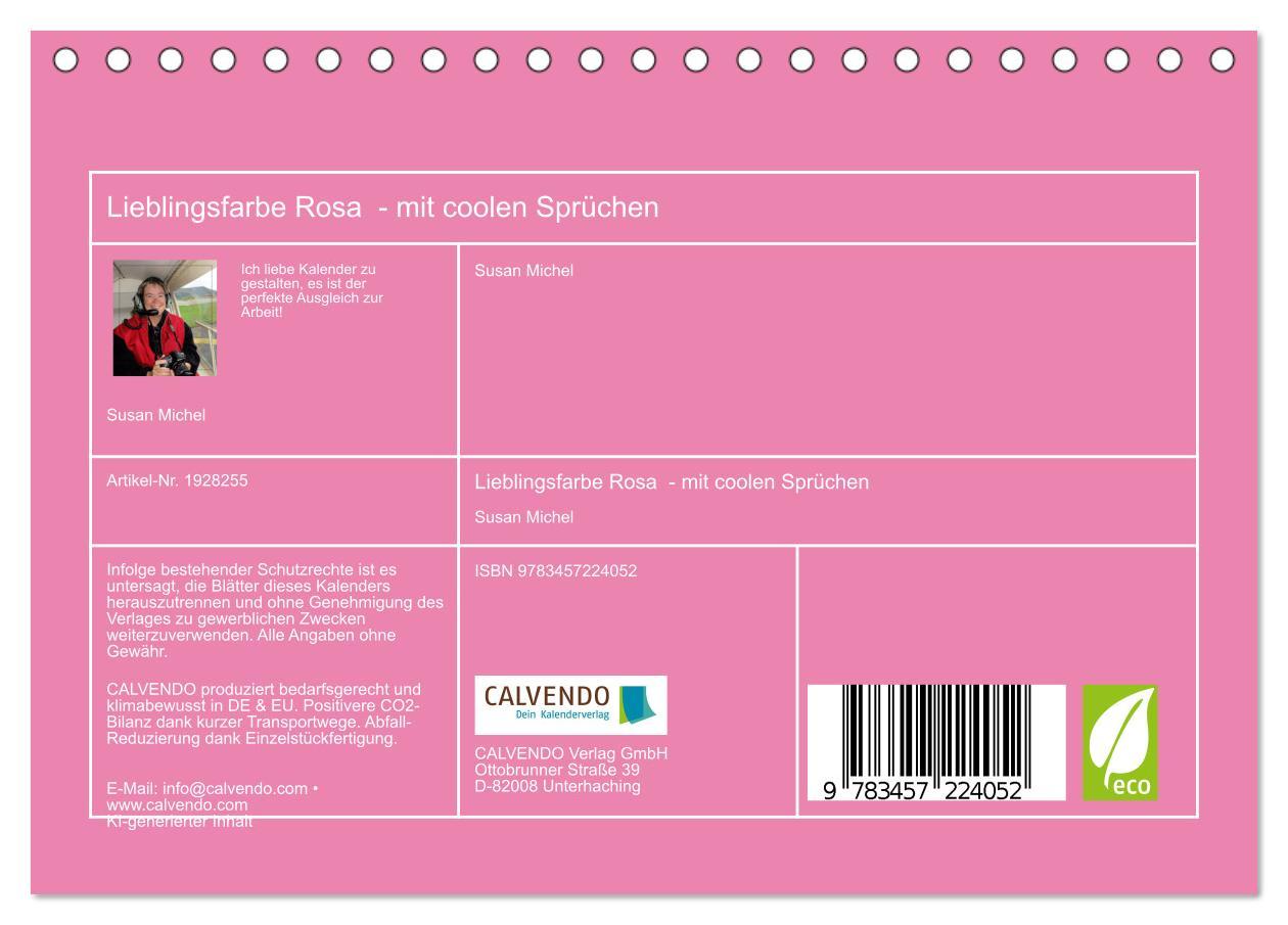 Bild: 9783457224052 | Lieblingsfarbe Rosa - mit coolen Sprüchen (Tischkalender 2025 DIN...