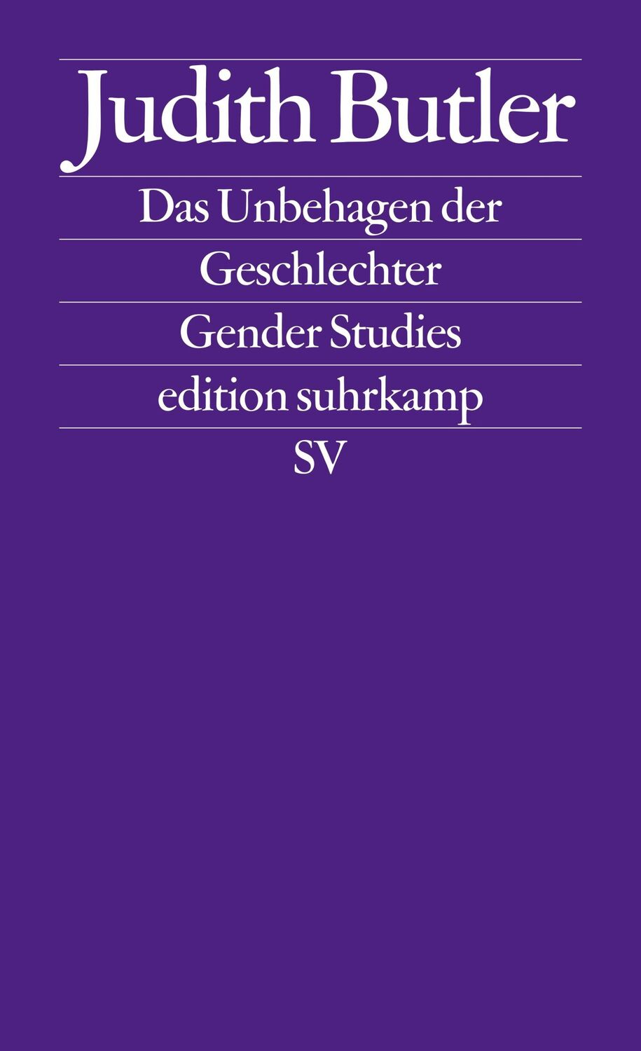 Cover: 9783518117224 | Das Unbehagen der Geschlechter | Judith Butler | Taschenbuch | 236 S.