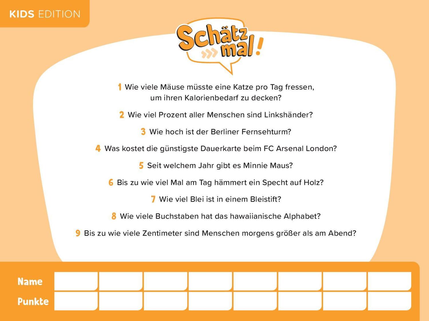 Bild: 9783989760073 | Schätz mal! Kids Edition | Taschenbuch | 96 S. | Deutsch | 2024