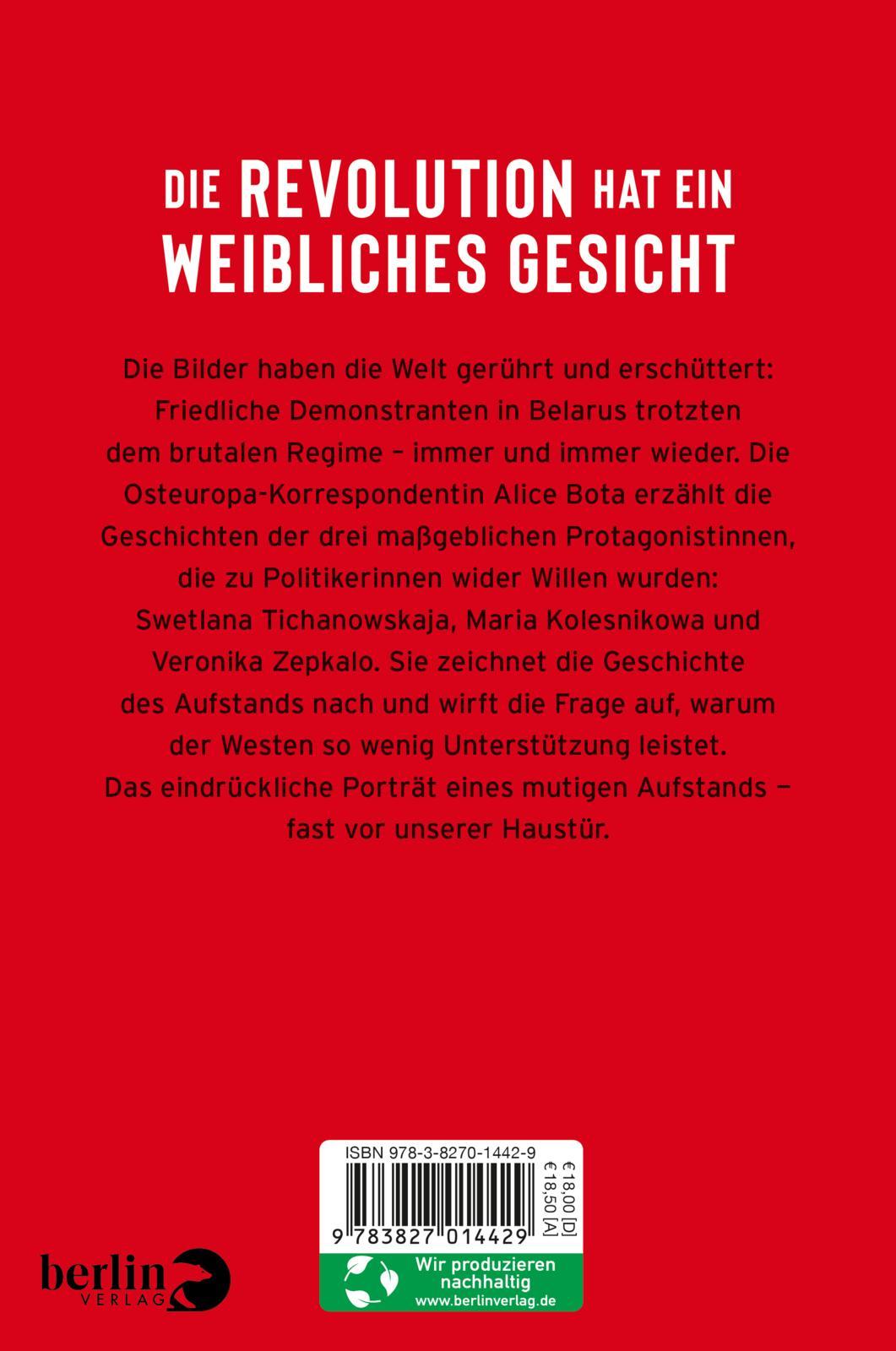 Rückseite: 9783827014429 | Die Frauen von Belarus | Alice Bota | Taschenbuch | 240 S. | Deutsch