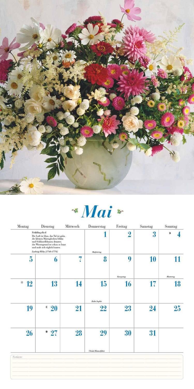 Bild: 4250809652832 | Blumenliebe 2025 - Broschürenkalender - Mit Gedichten - Format 30 x...