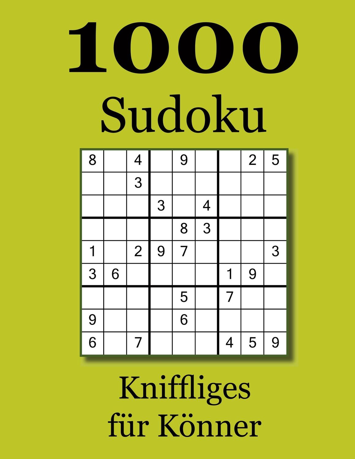 Cover: 9783748152248 | 1000 Sudoku | Kniffliges für Könner | David Badger | Taschenbuch