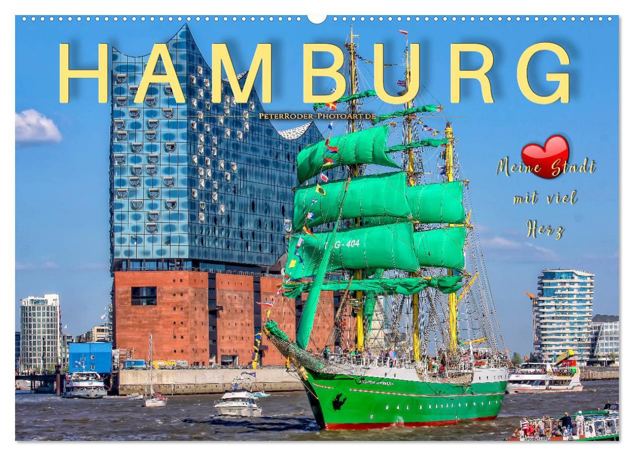 Cover: 9783435321322 | Hamburg - meine Stadt mit viel Herz (Wandkalender 2025 DIN A2...