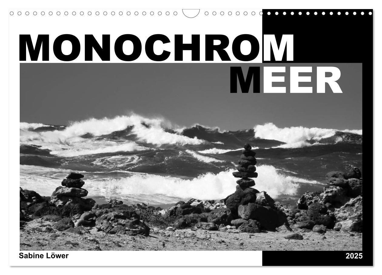 Cover: 9783435291328 | Monochrom Meer (Wandkalender 2025 DIN A3 quer), CALVENDO...