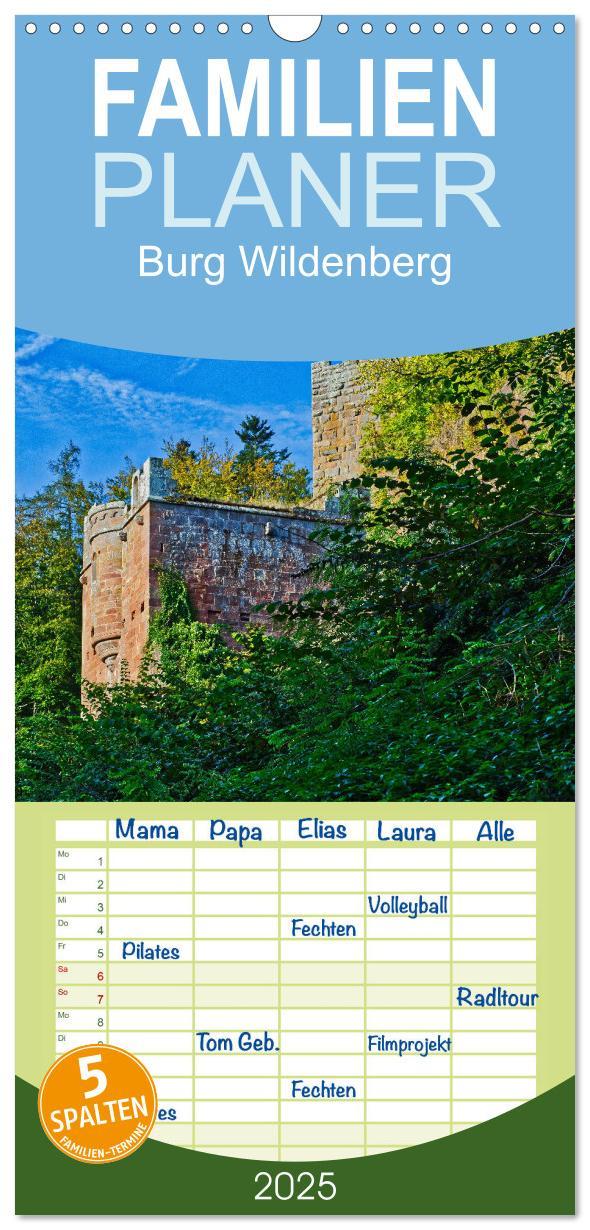 Cover: 9783457096437 | Familienplaner 2025 - Burg Wildenberg mit 5 Spalten (Wandkalender,...