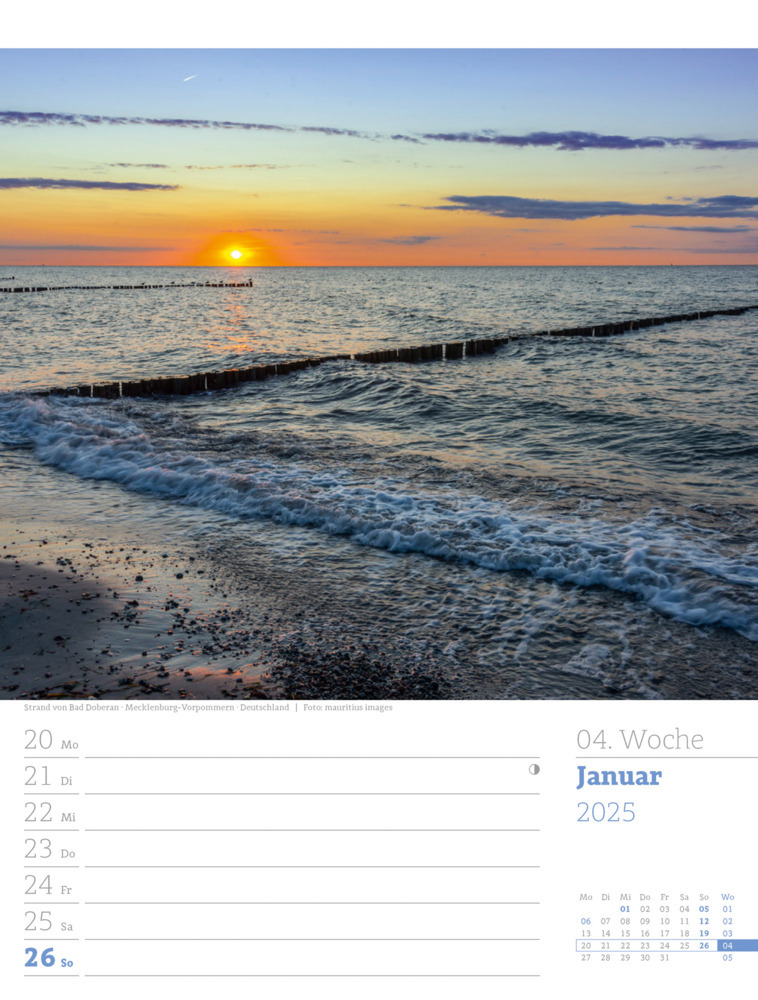 Bild: 9783838435039 | Am Meer - Wochenplaner Kalender 2025 | Ackermann Kunstverlag | 56 S.