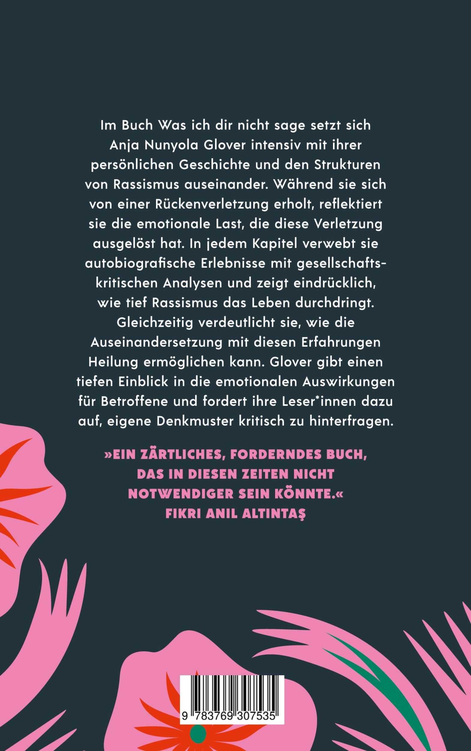 Rückseite: 9783769307535 | Was ich dir nicht sage | Anja Nunyola Glover | Taschenbuch | 298 S.