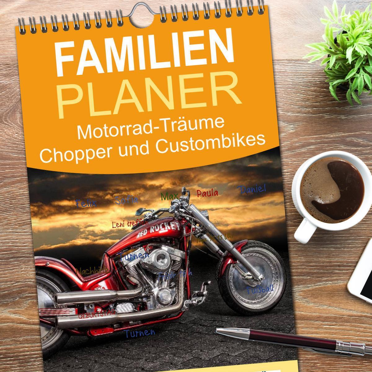 Bild: 9783457119938 | Familienplaner 2025 - Motorrad-Träume ¿ Chopper und Custombikes mit...