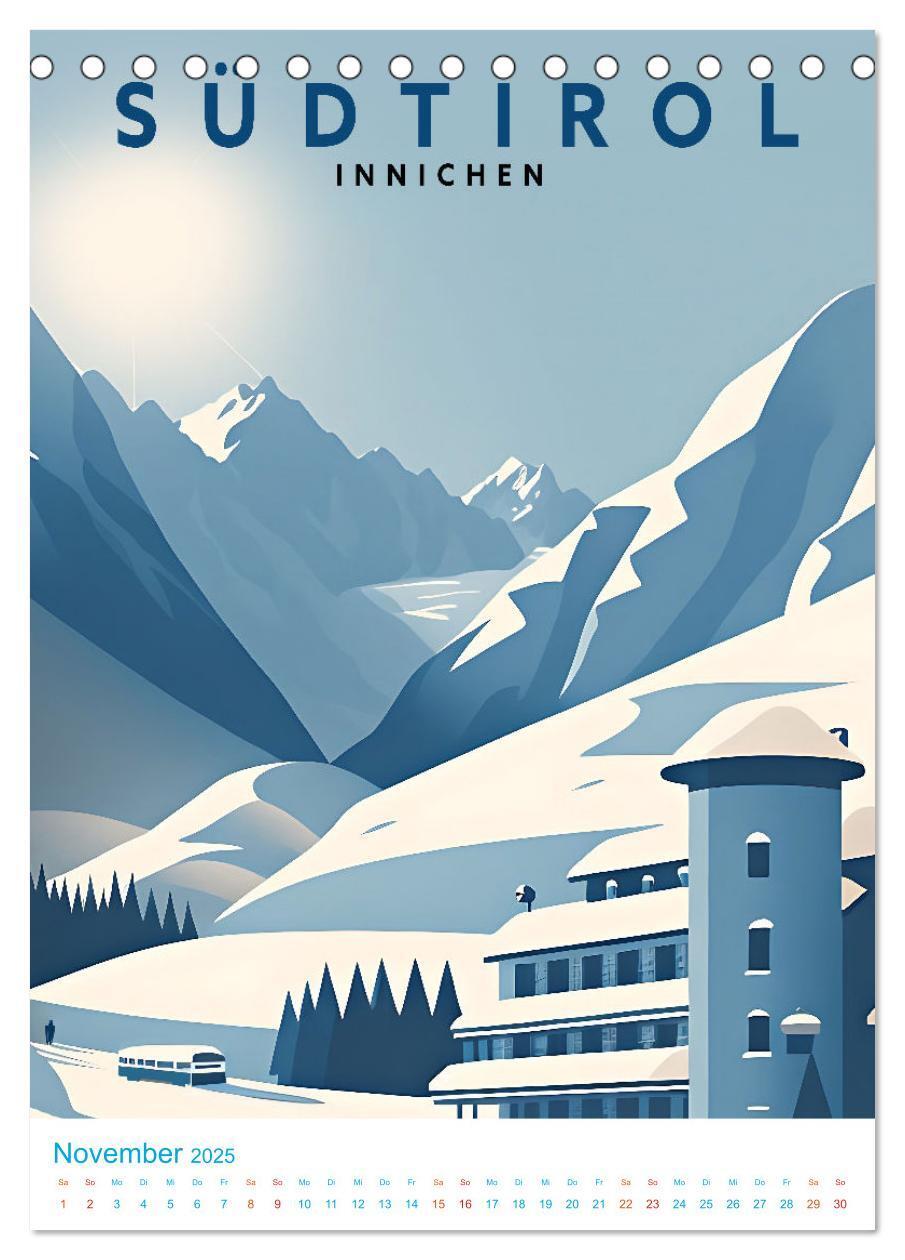 Bild: 9783435885800 | Südtirol - Old School Poster Style (Tischkalender 2025 DIN A5...