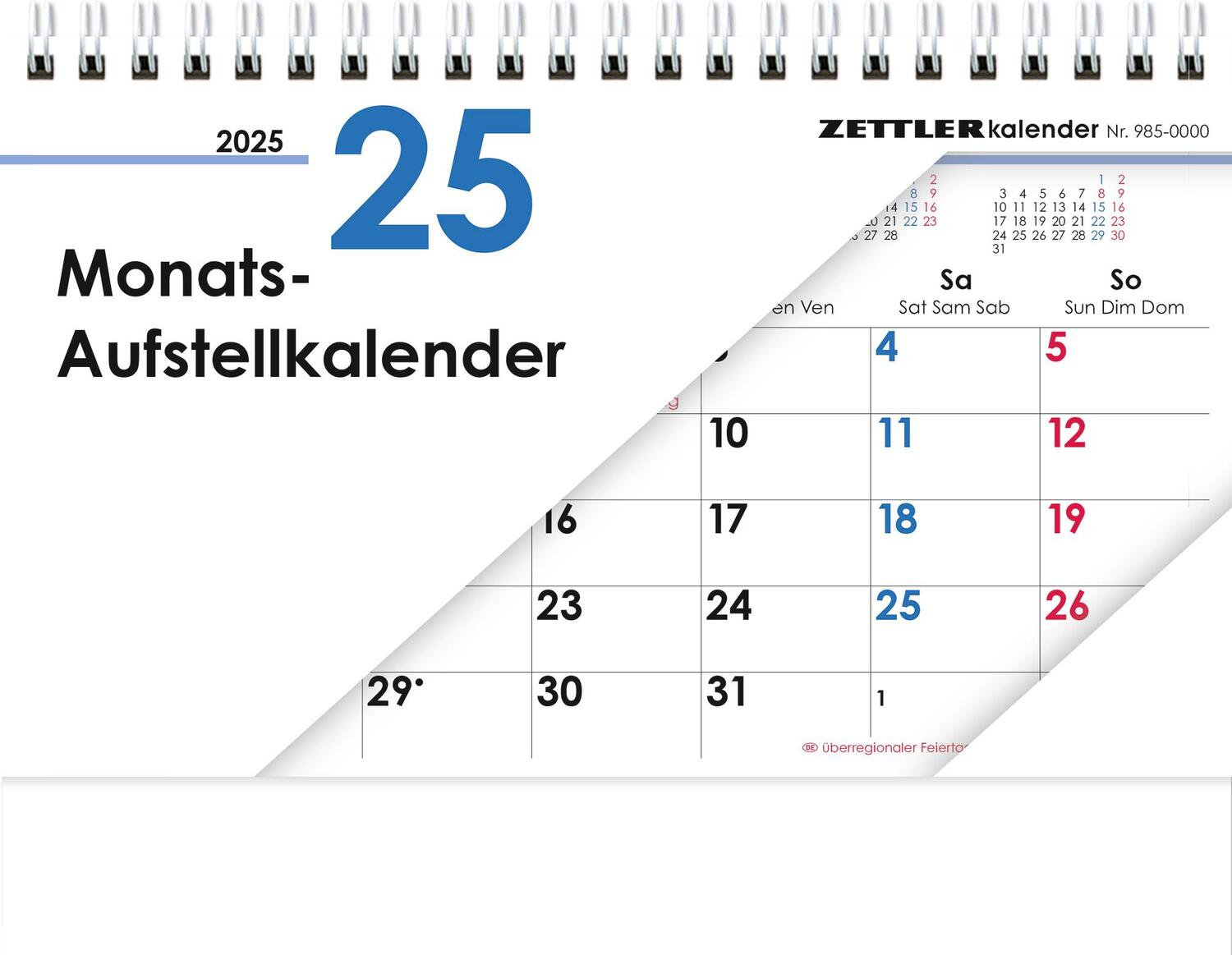 Cover: 4006928026289 | Monats-Aufstellkalender 2025 - 20x15 cm - 1 Monat auf 1 Seite -...