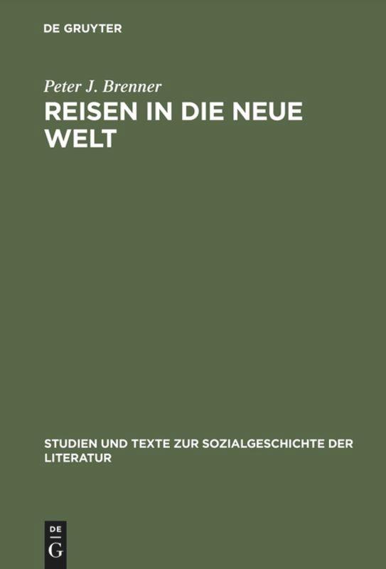 Cover: 9783484350359 | Reisen in die Neue Welt | Peter J. Brenner | Buch | IX | Deutsch